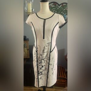 Elegant Black and White Dress